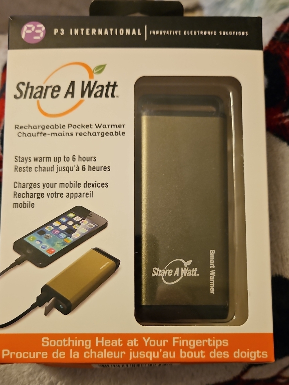 P3 International Rechargeable Pocket Warmer & Power Bank